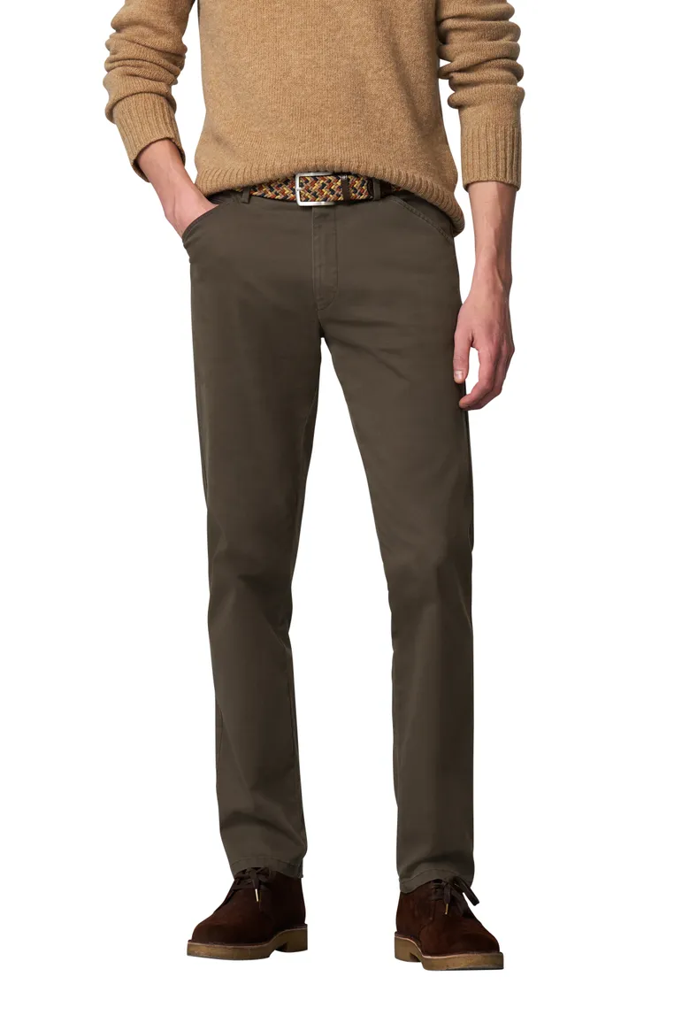 katoenen broek bruin Meyer Chicago