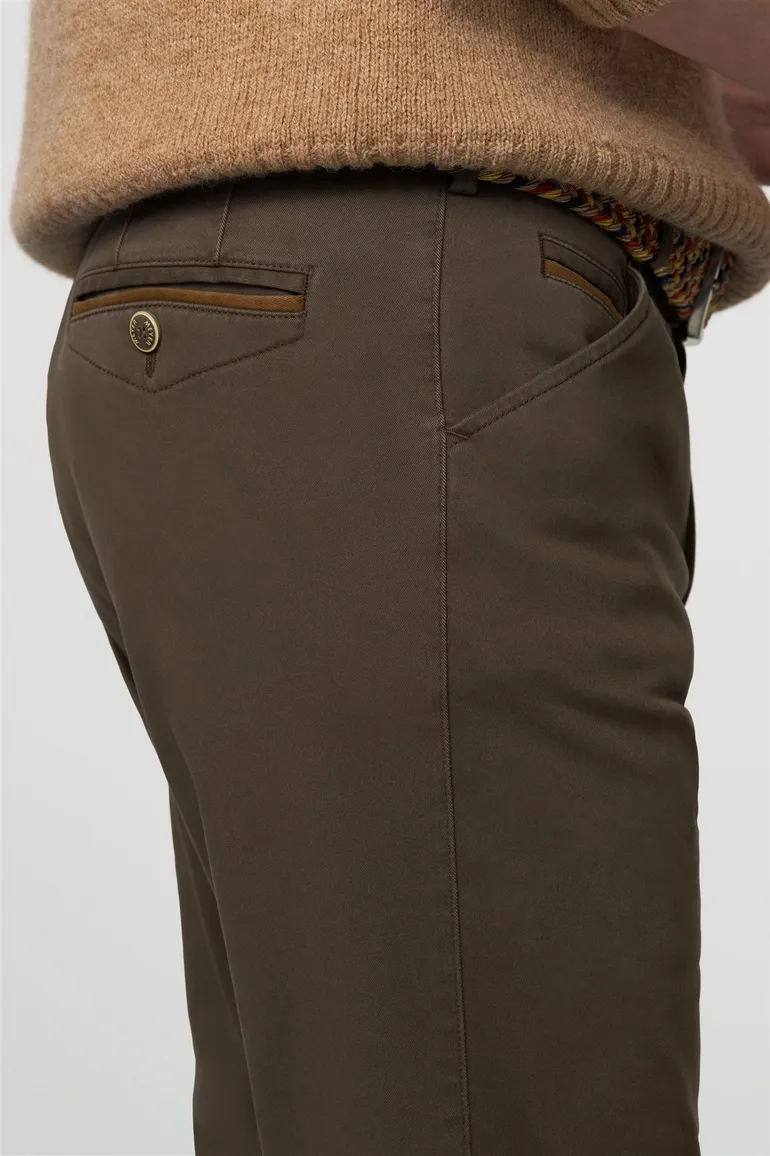 katoenen broek bruin Meyer Chicago