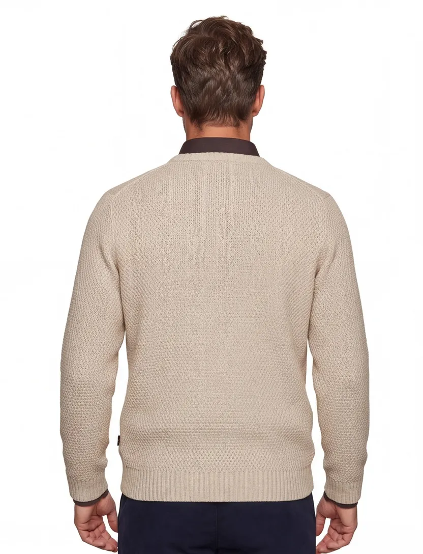 Jack & Jones knitted trui beige plus size