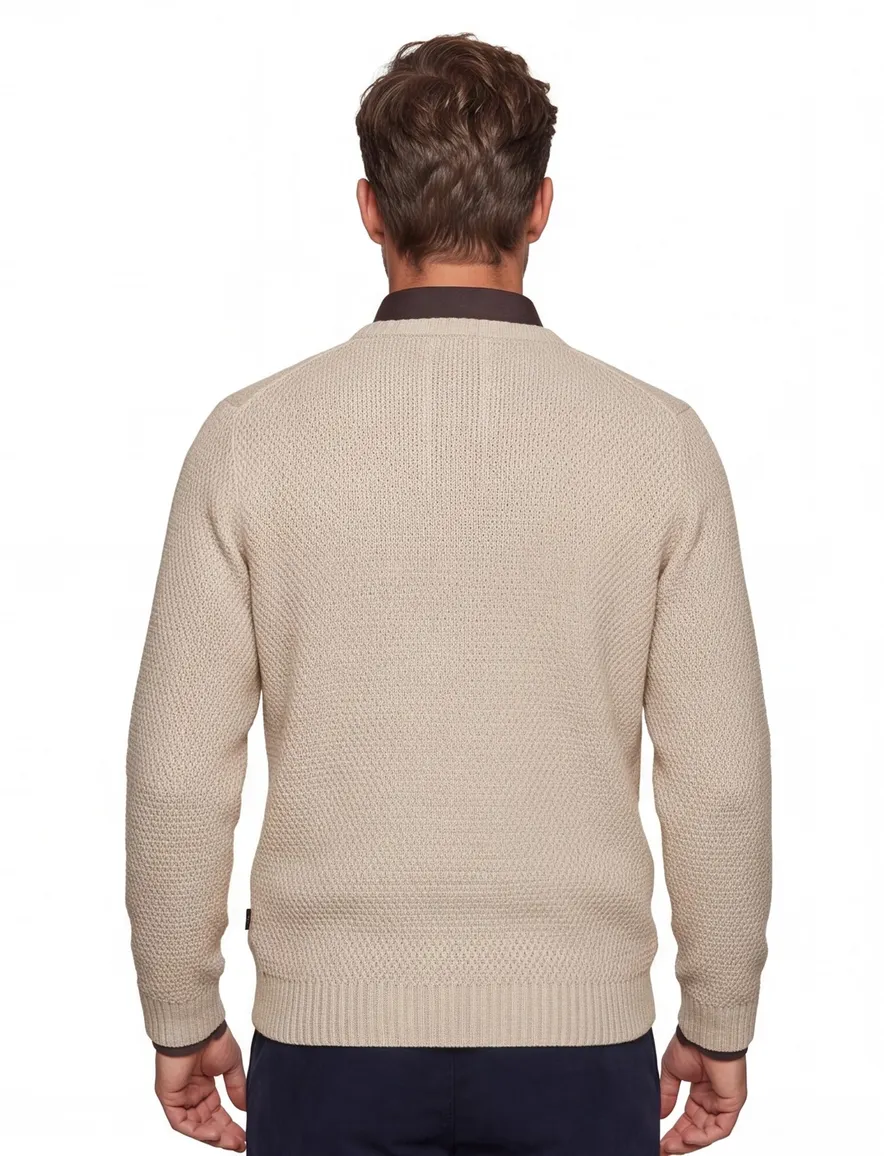Jack & Jones Plus Size knitted trui beige