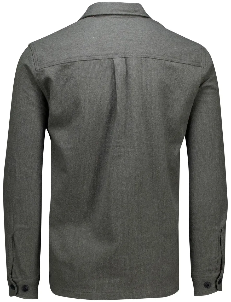Jack & Jones overshirt antraciet katoen comfort fit
