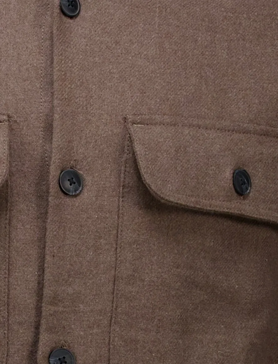 Jack & Jones overshirt bruin katoen