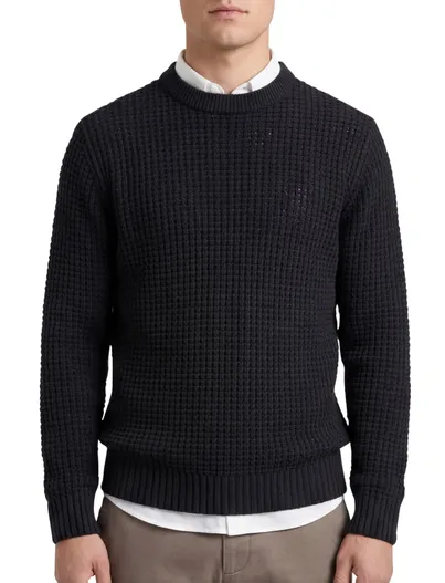 Jack & Jones Jack & Jones trui effen zwart katoen wijde fit