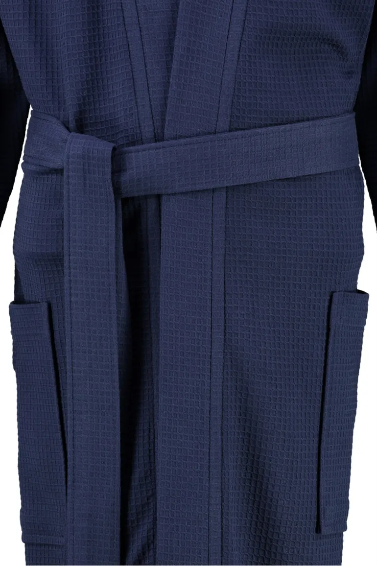 Cawö badjas wafel blauw katoen