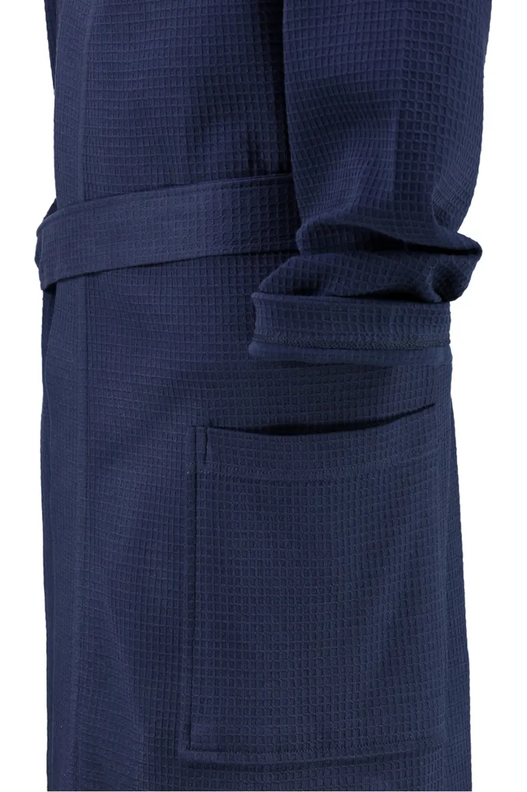 Cawö badjas wafel blauw katoen