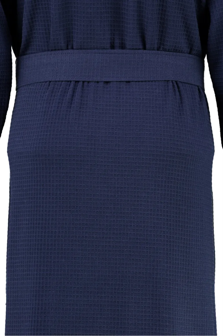 Cawö badjas wafel blauw katoen