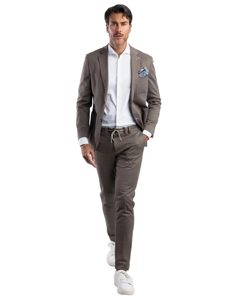Blue Industry colbert katoen grijs effen