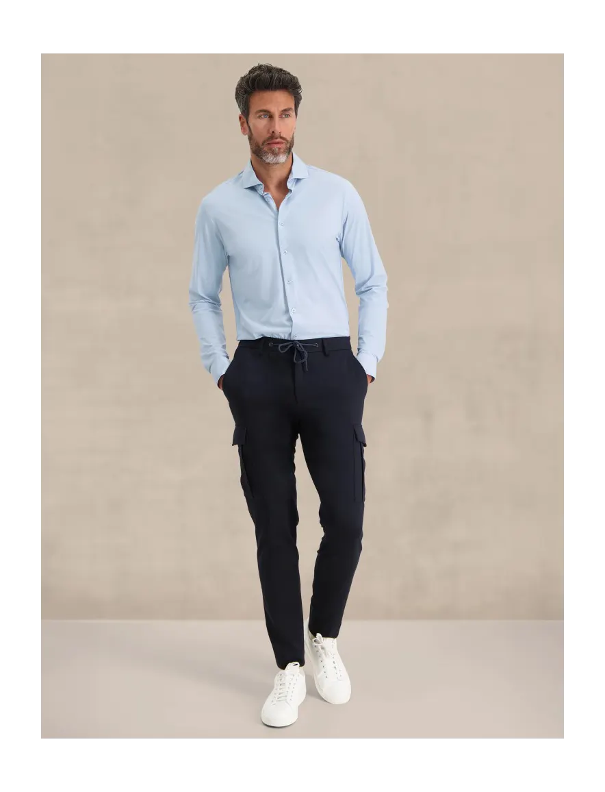 Blue Industry overhemd Non Iron lichtblauw modern fit