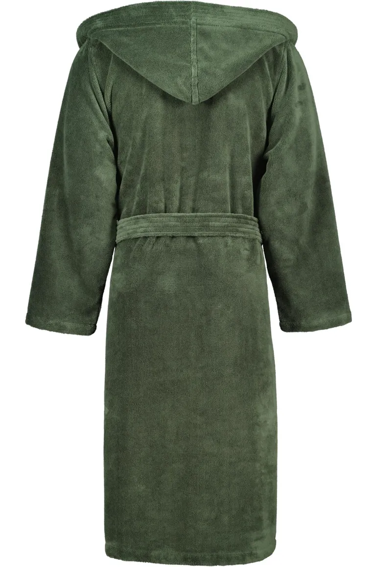 Groene Cawö badjas capuchon
