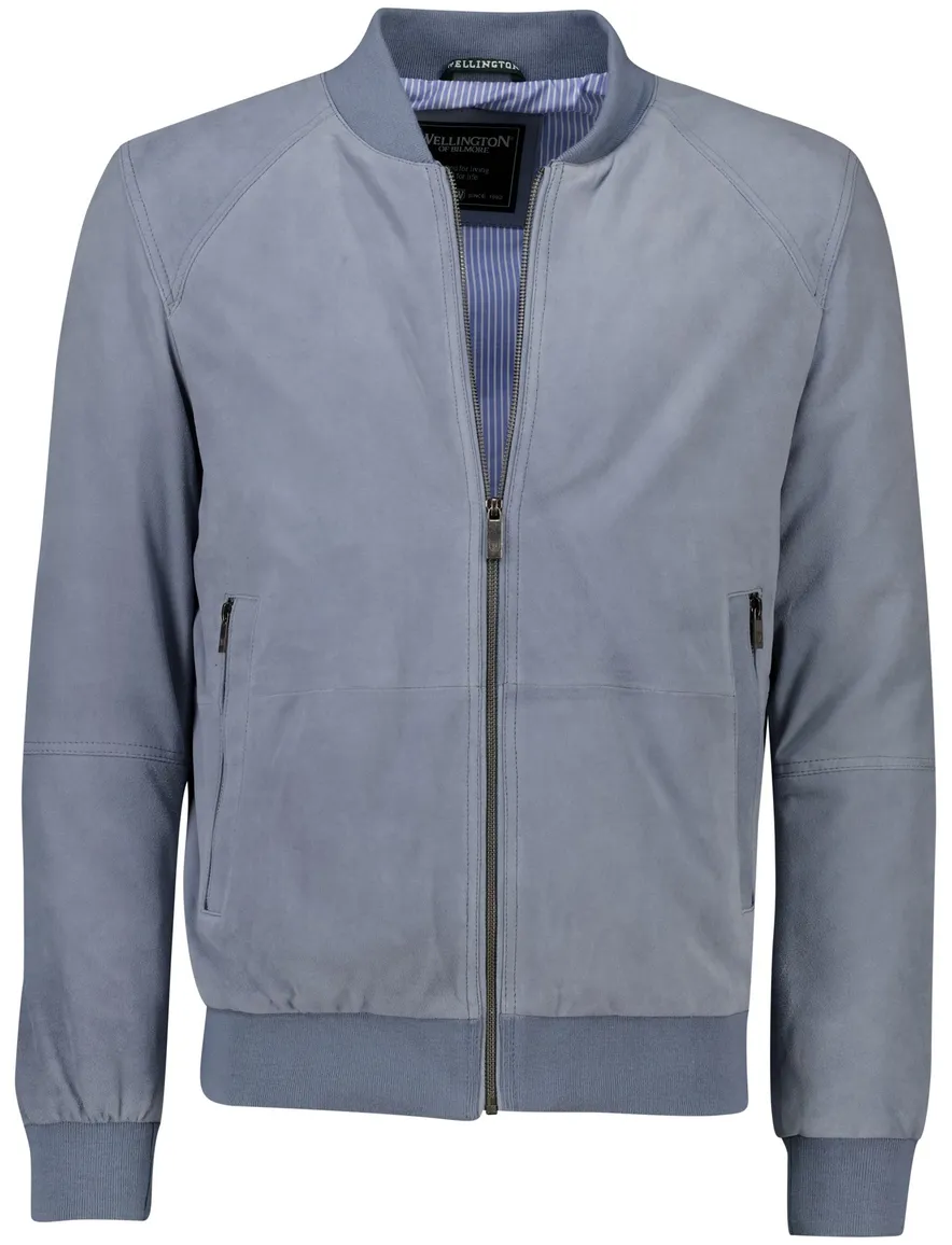 Wellington of Bilmore bomberjack blauw effen