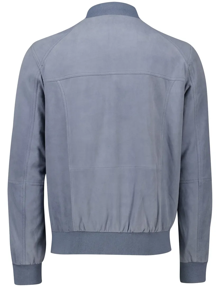 leren Wellington of Bilmore bomberjack effen blauw