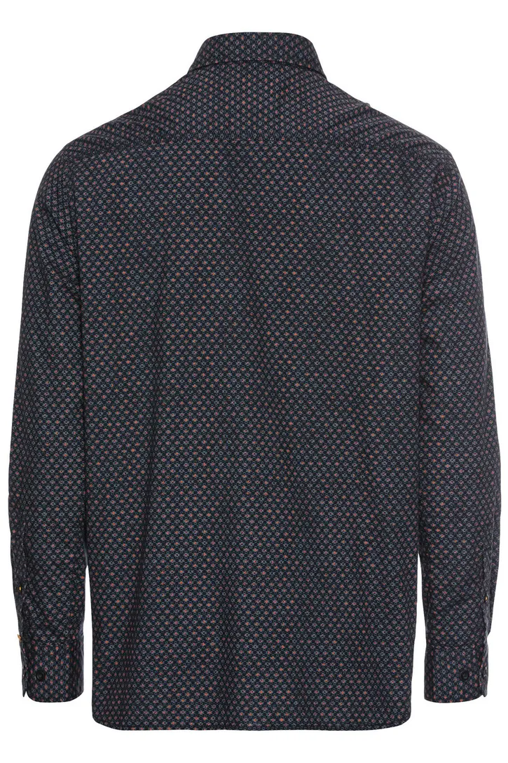 Camel Active overhemd donkerblauw geprint button down