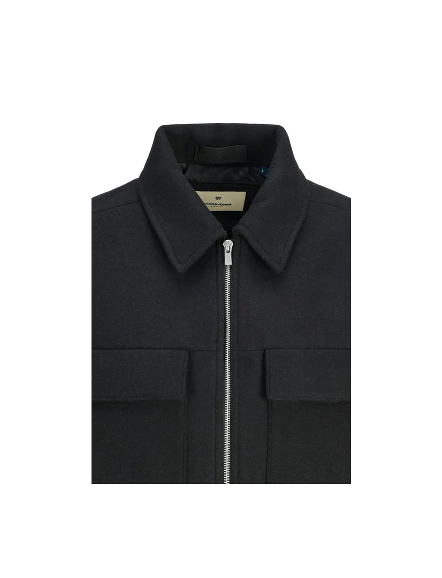 Jack & Jones overshirt-look zwart effen