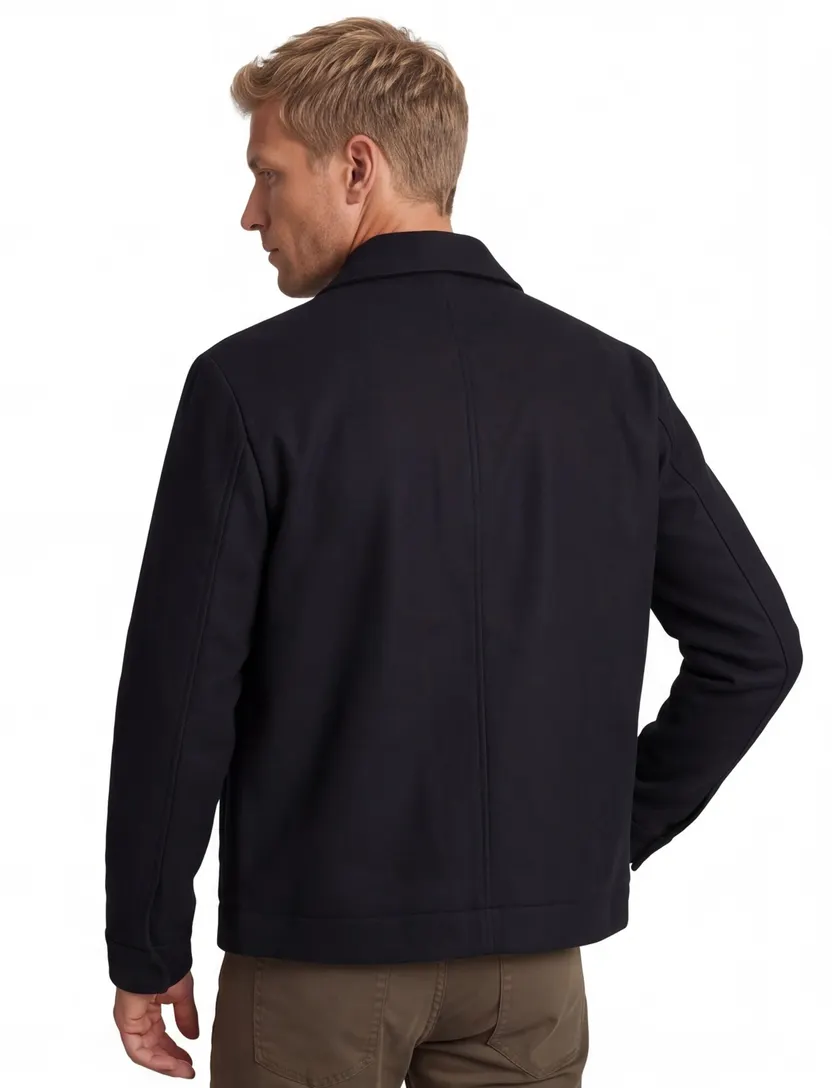 Jack & Jones overshirt-look zwart met borstzakken