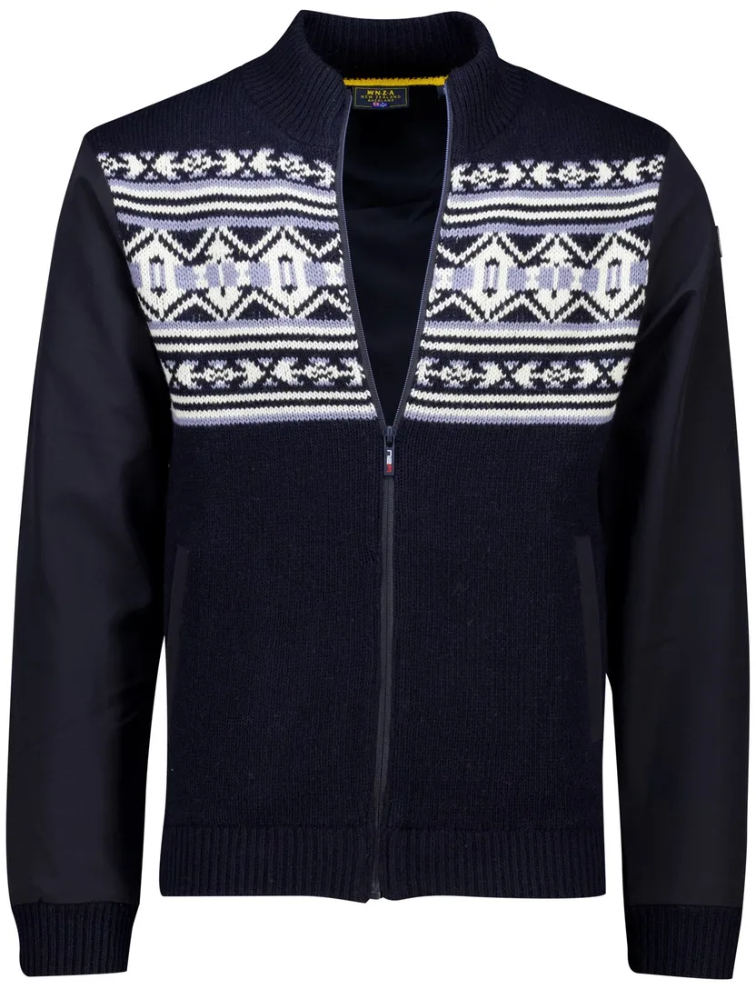NZA vest Blake navy geprint