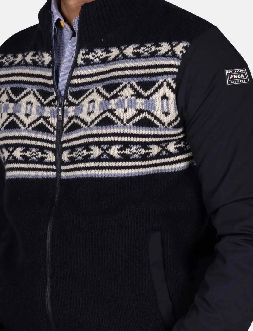 NZA vest Blake navy geprint
