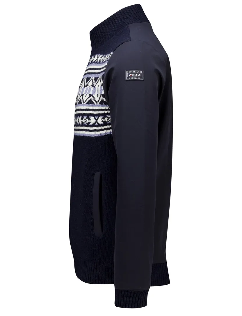 NZA vest Blake navy geprint