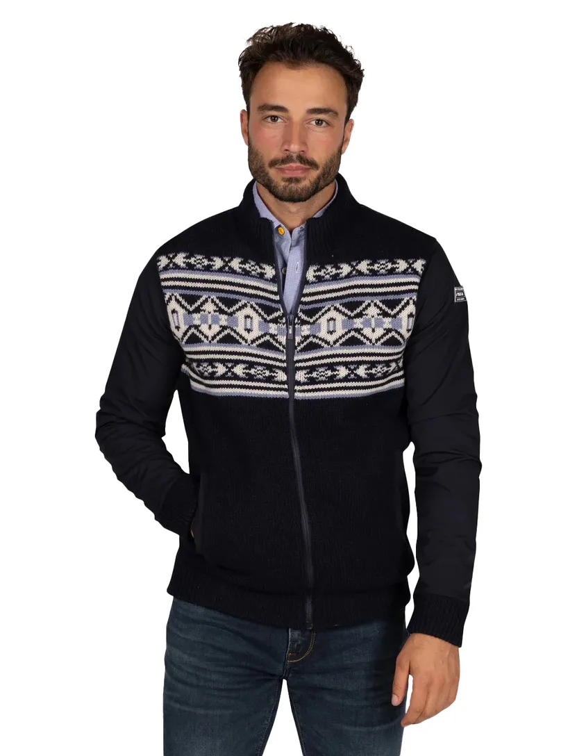 NZA vest Blake navy geprint