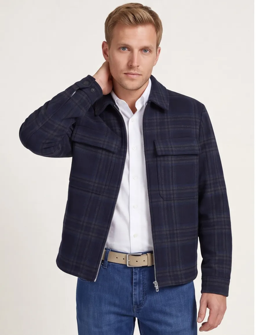 Jack & Jones Plus size tussenjas blauw