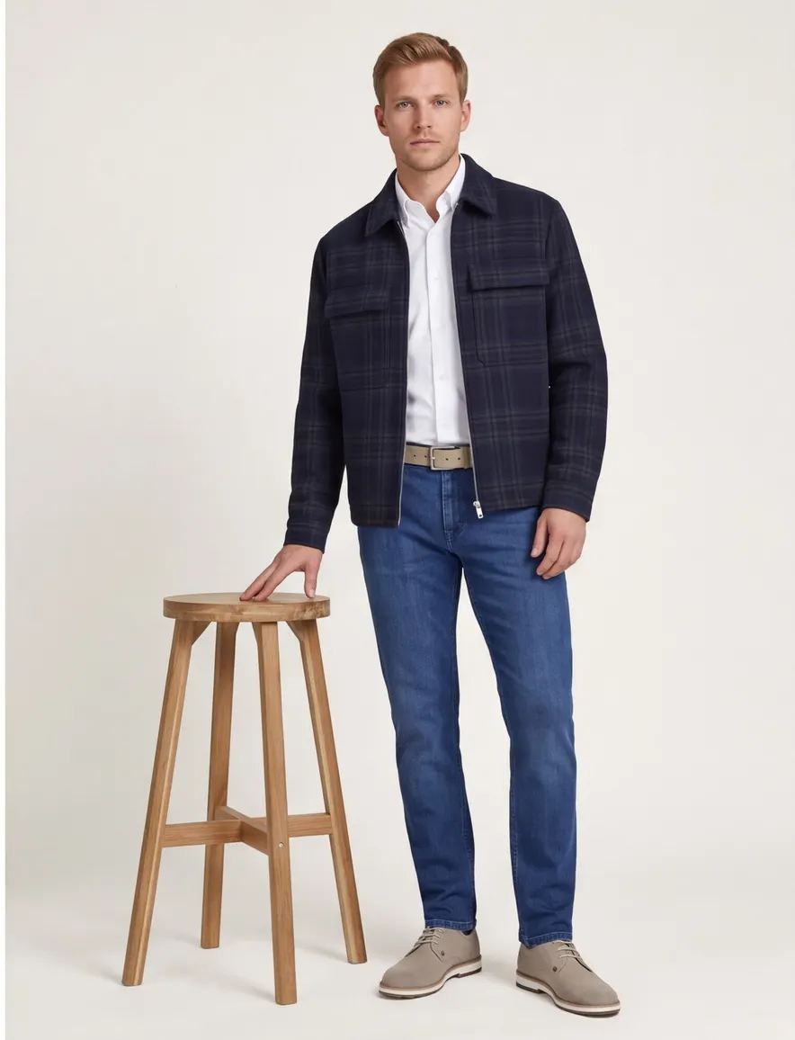 Jack & Jones Plus size tussenjas blauw