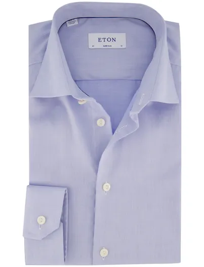 Eton Eton Super Slim lichtblauw katoen overhemd