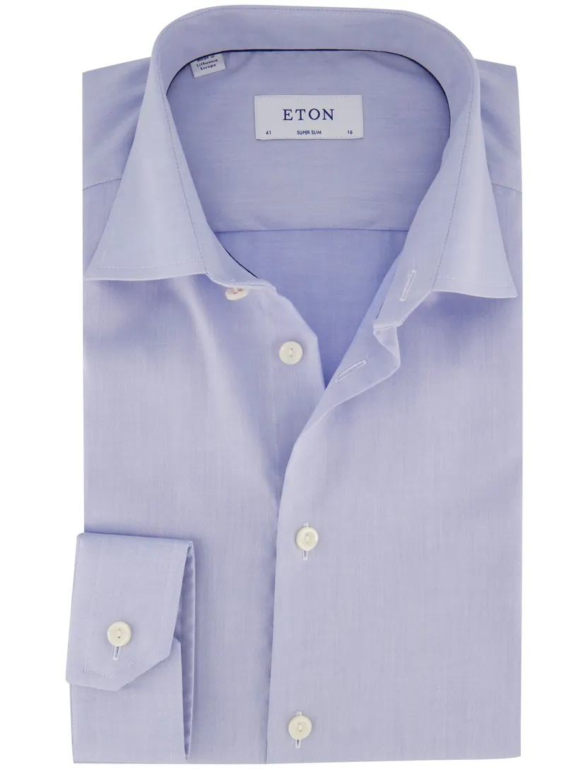 Eton Super Slim lichtblauw katoen overhemd