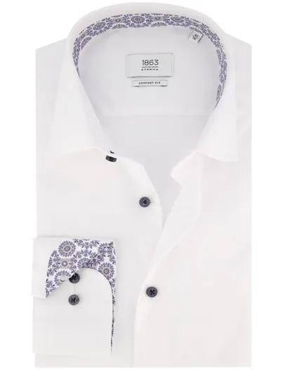 Eterna Eterna overhemd Comfort fit strijkvrij wit