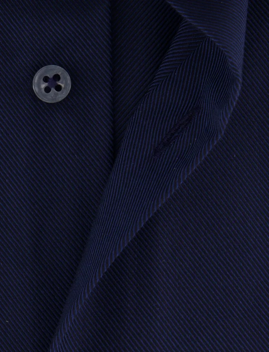 Eterna overhemd Comfort Fit donkerblauw strijkvrij