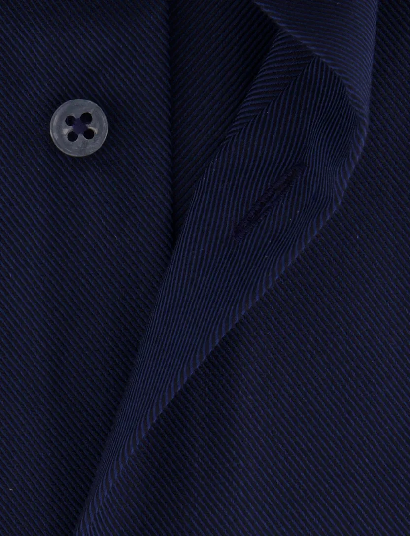 overhemd Eterna Comfort Fit donkerblauw strijkvrij