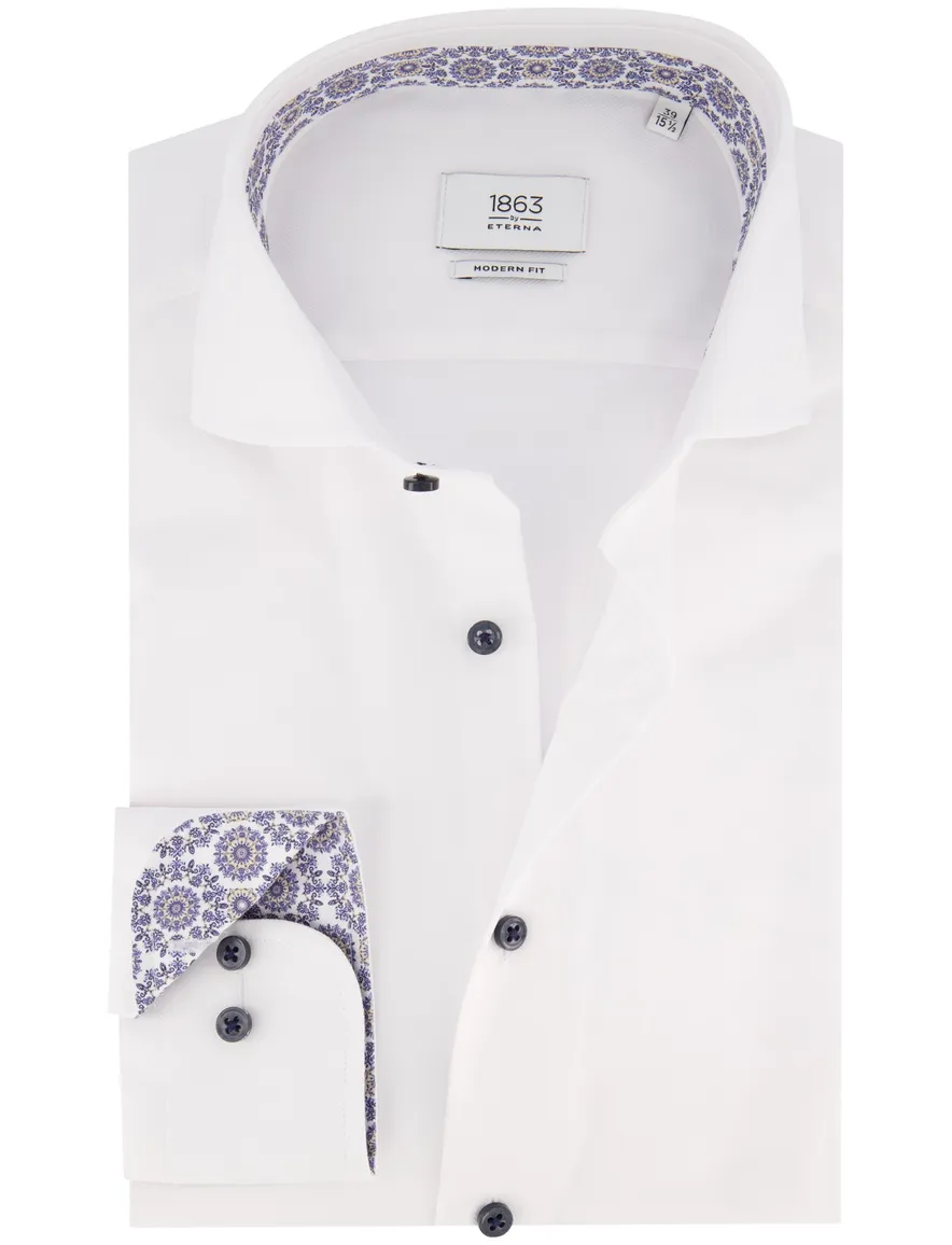 Eterna overhemd Modern Fit strijkvrij wit