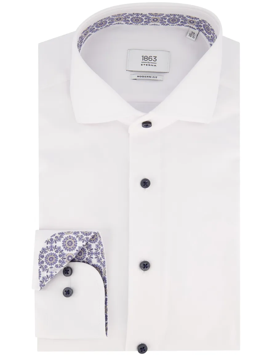 Eterna overhemd Modern Fit strijkvrij wit