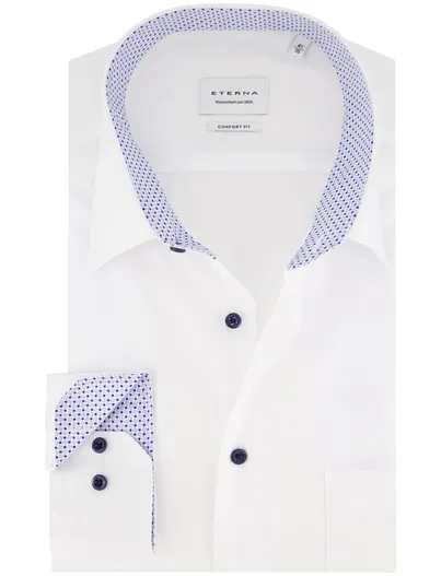 Eterna Eterna Comfort Fit overhemd strijkvrij wit