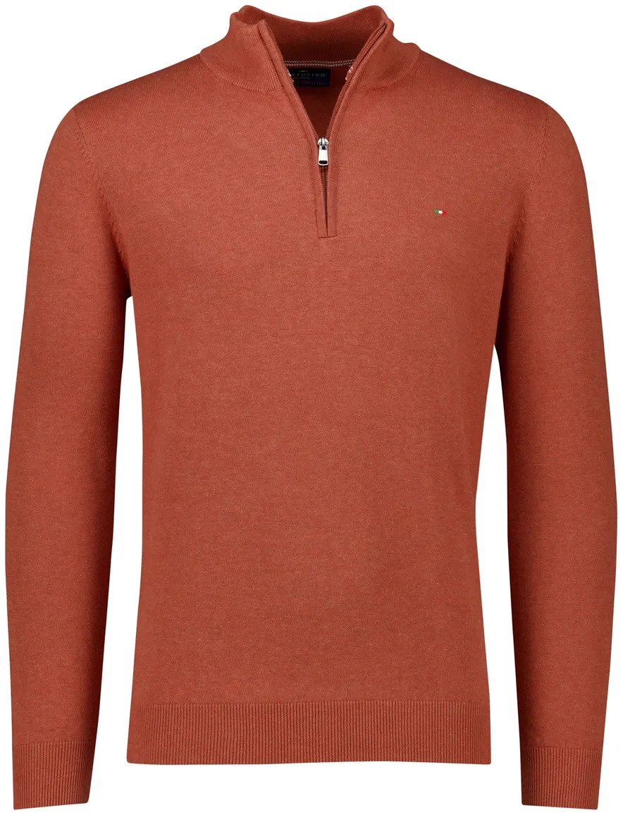 Portofino oranje half zip gemeleerd
