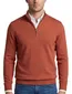 Portofino oranje half zip gemeleerd katoen