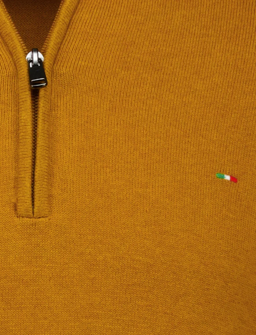 Half zip trui Portofino oker