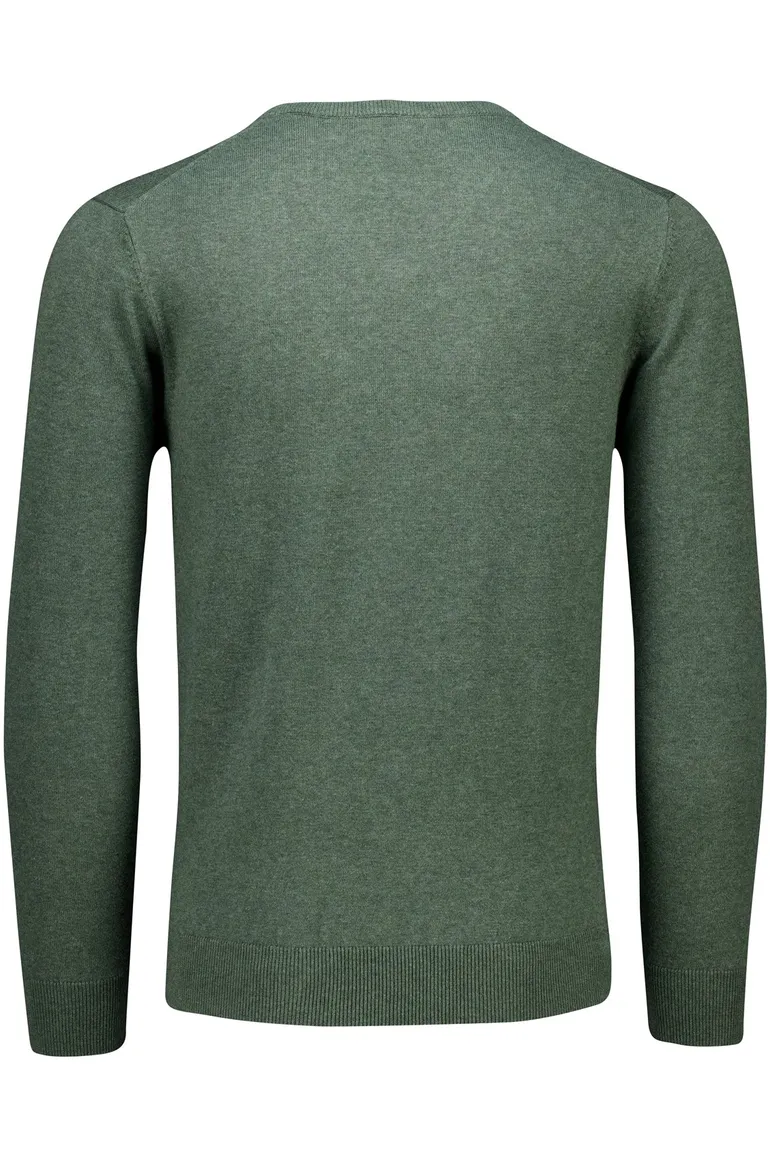 Portofino trui v-hals effen groen normale fit