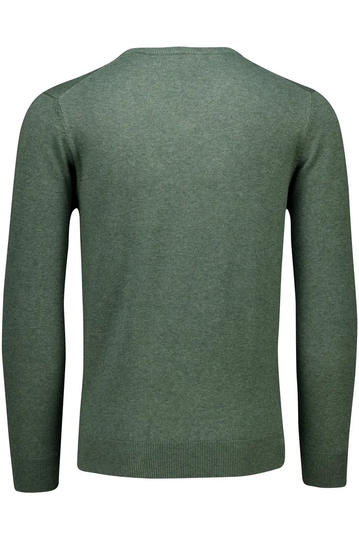 trui Portofino v-hals effen groen normale fit