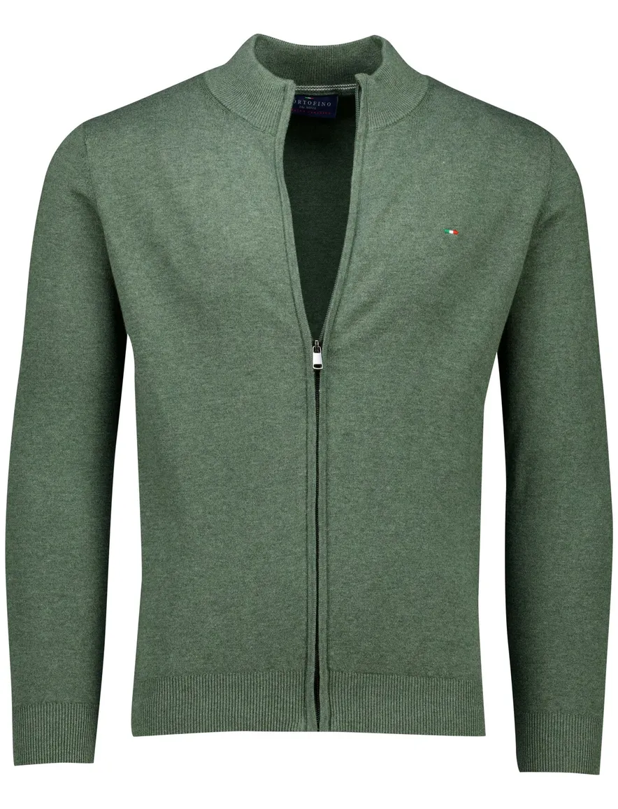 Portofino vest Zince groen katoen