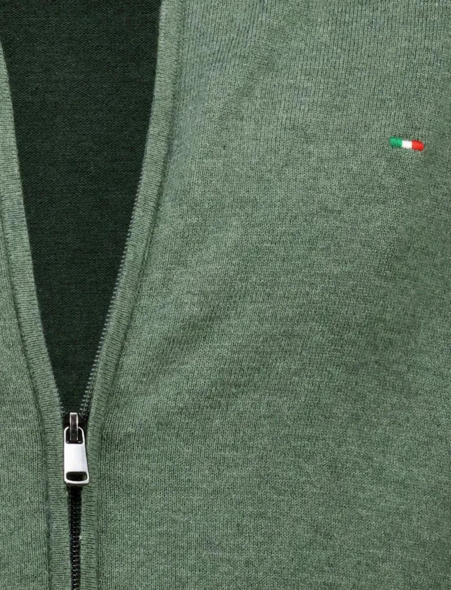 Portofino vest Zince groen katoen