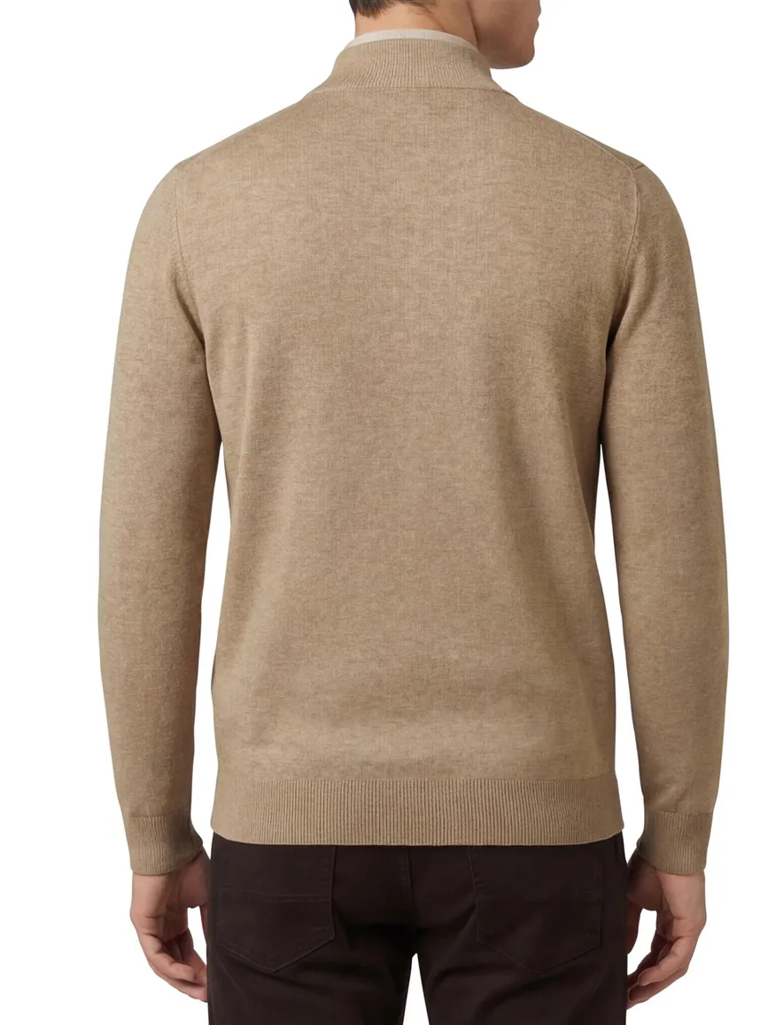 Portofino vest Zince camel gemeleerd