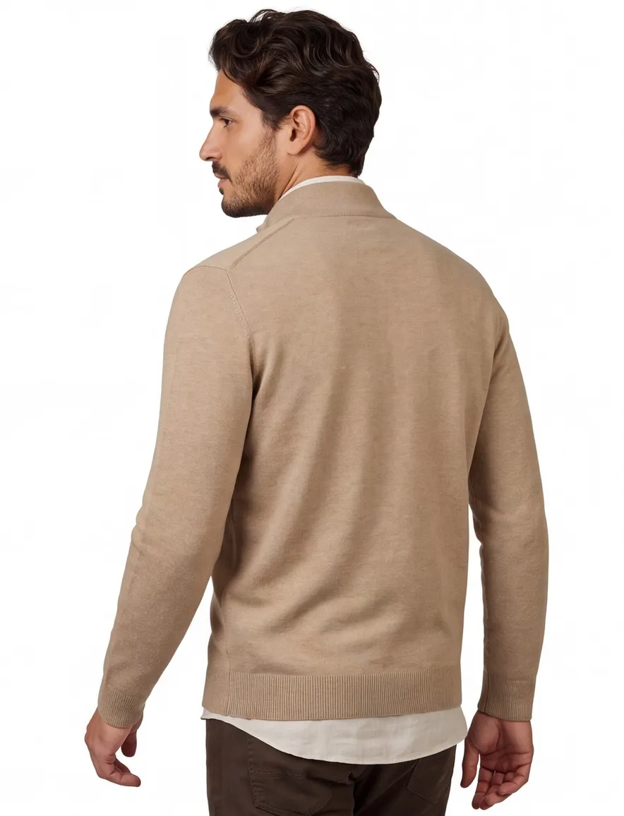 Portofino vest Zince camel gemeleerd