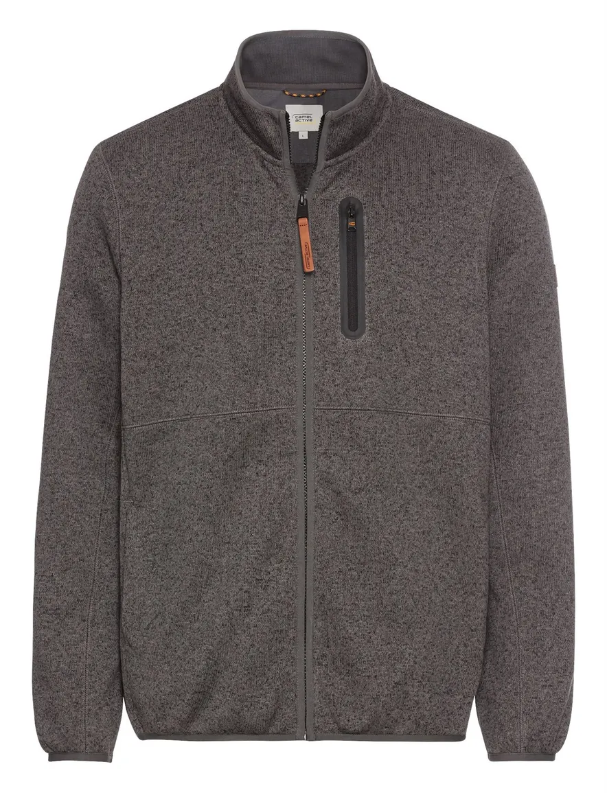 Camel Active Vest grijs gemêleerd polyester