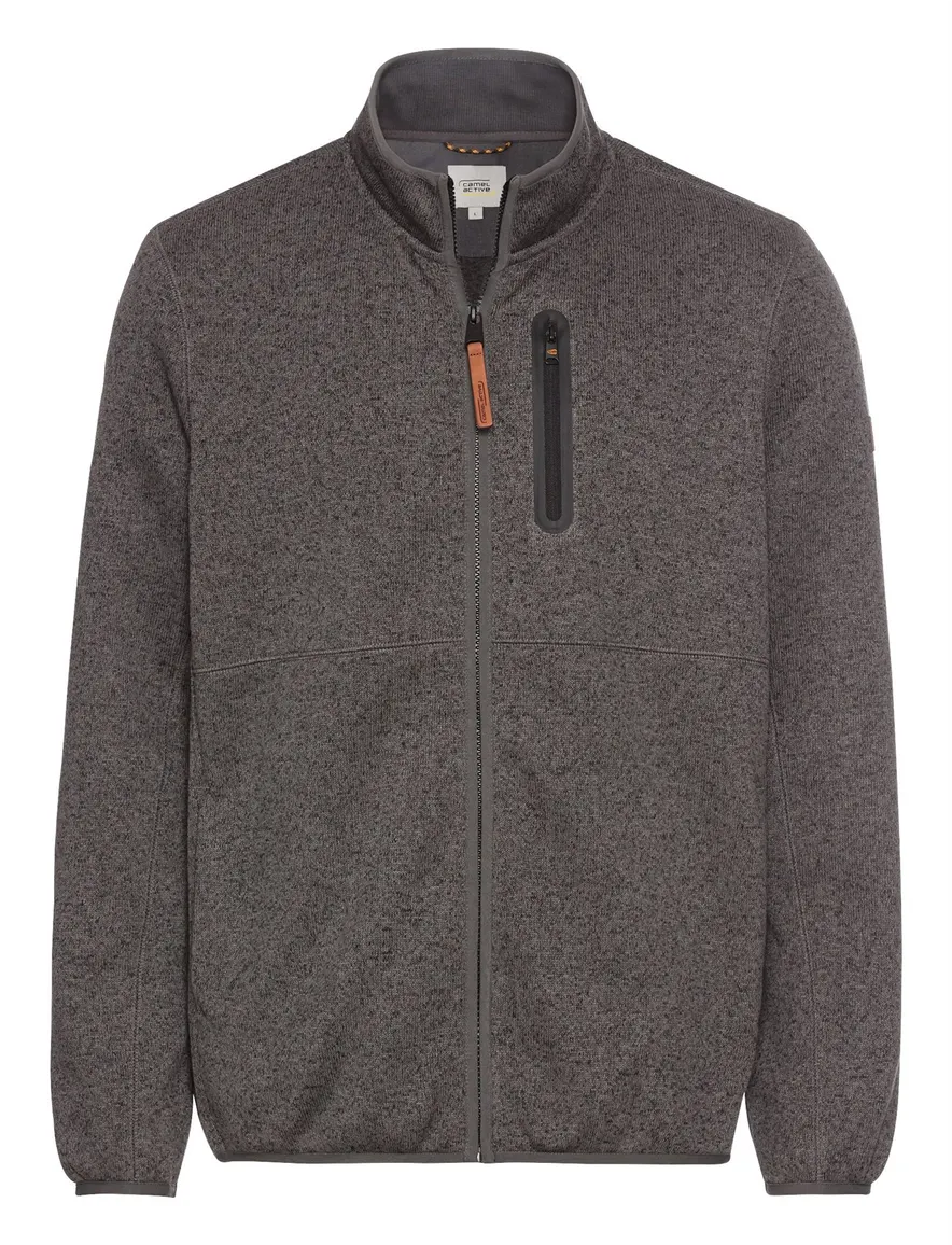 Camel Active Vest grijs gemêleerd wijde fit