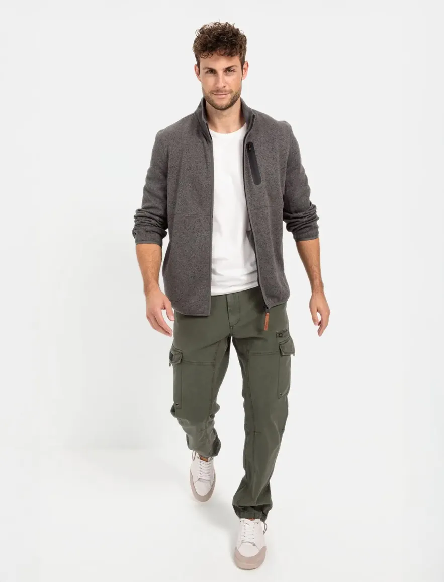 Camel Active Vest grijs gemêleerd polyester