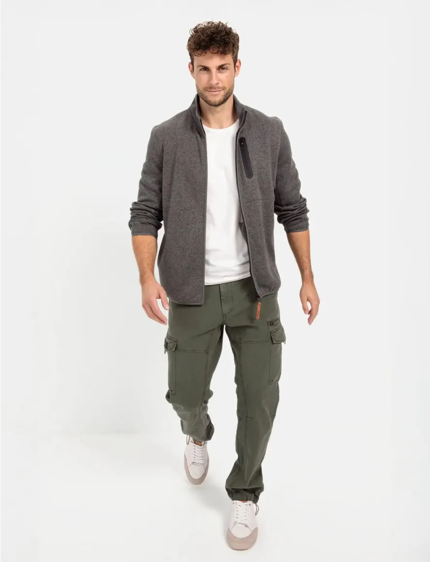Camel Active Vest grijs gemêleerd wijde fit