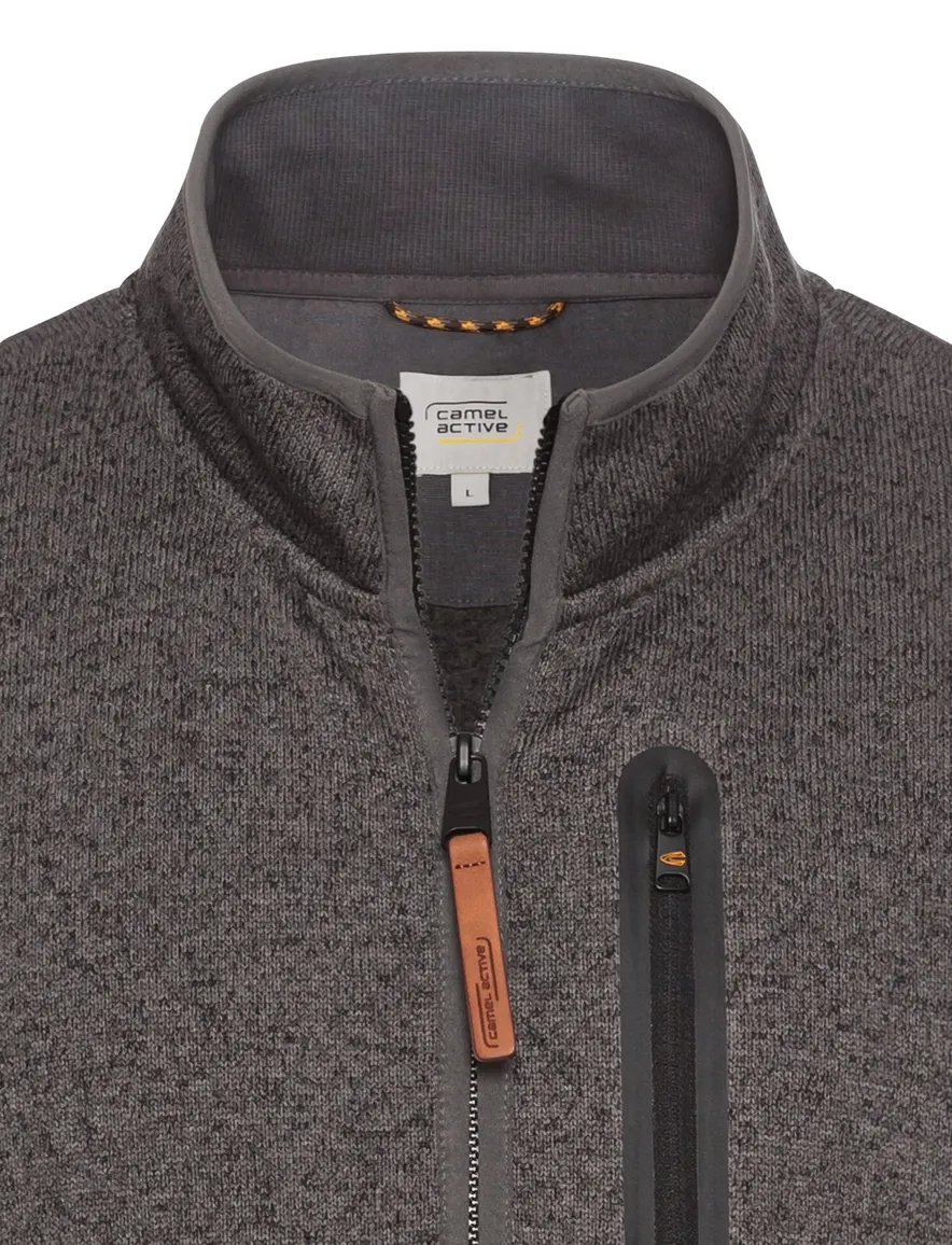 Camel Active Vest grijs gemêleerd polyester