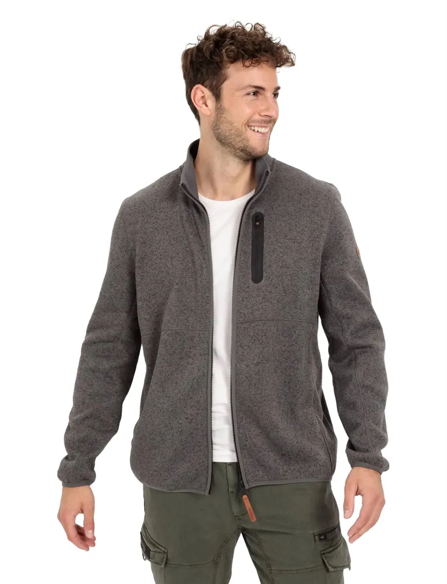 Camel Active Vest antraciet gemêleerd polyester