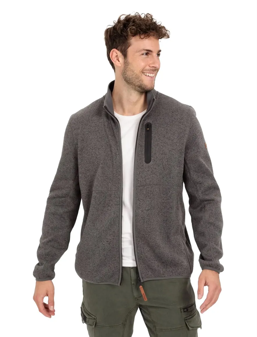 Camel Active Vest grijs gemêleerd polyester