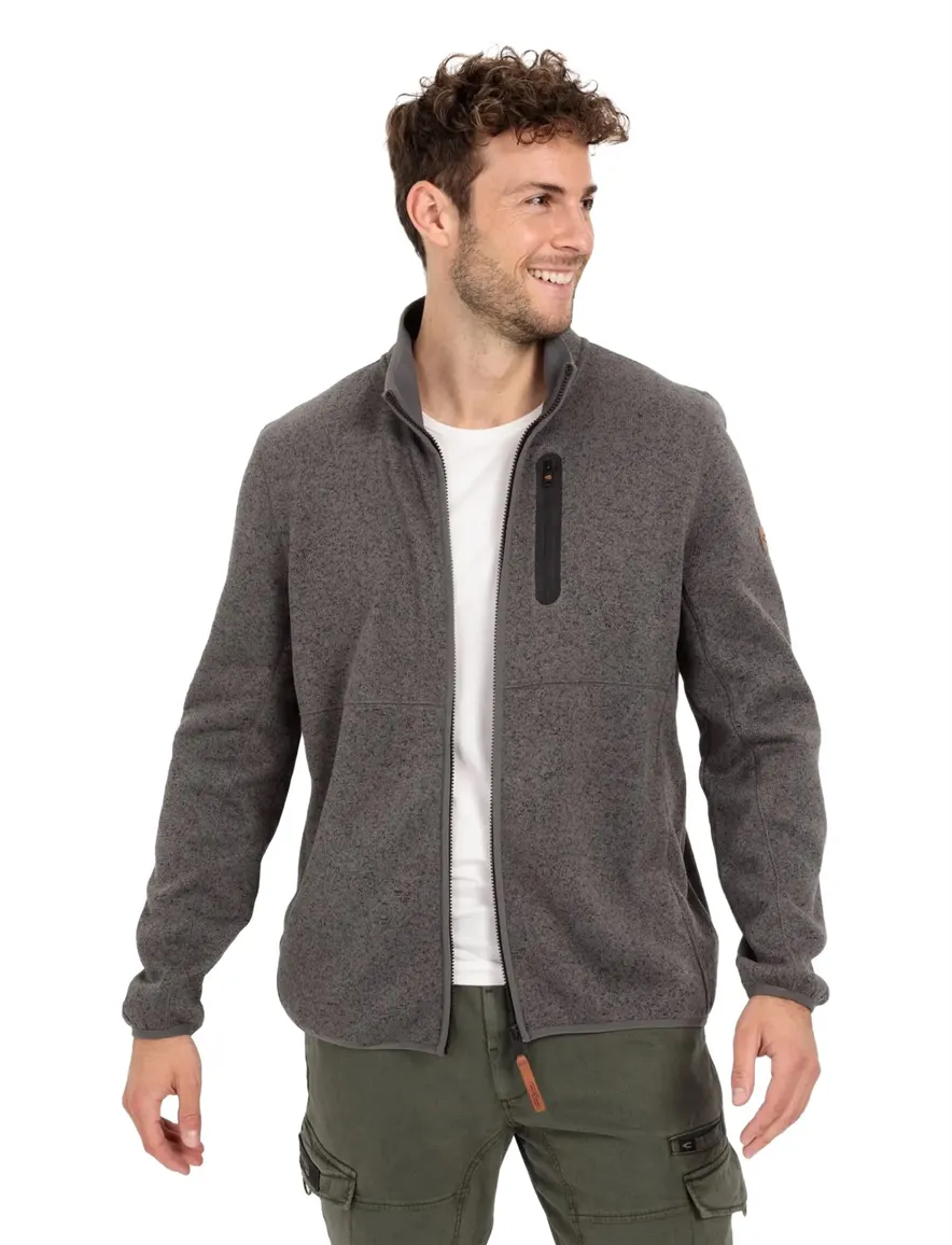 Camel Active Vest grijs gemêleerd wijde fit