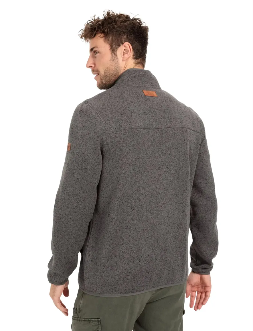 Camel Active Vest grijs gemêleerd polyester